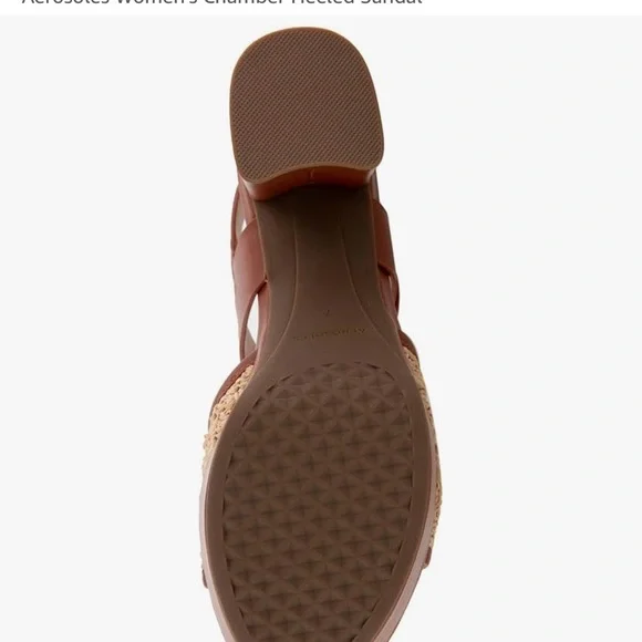 AEROSOLES Women's Tan and Brown Sandals - Picture 3 of 8
